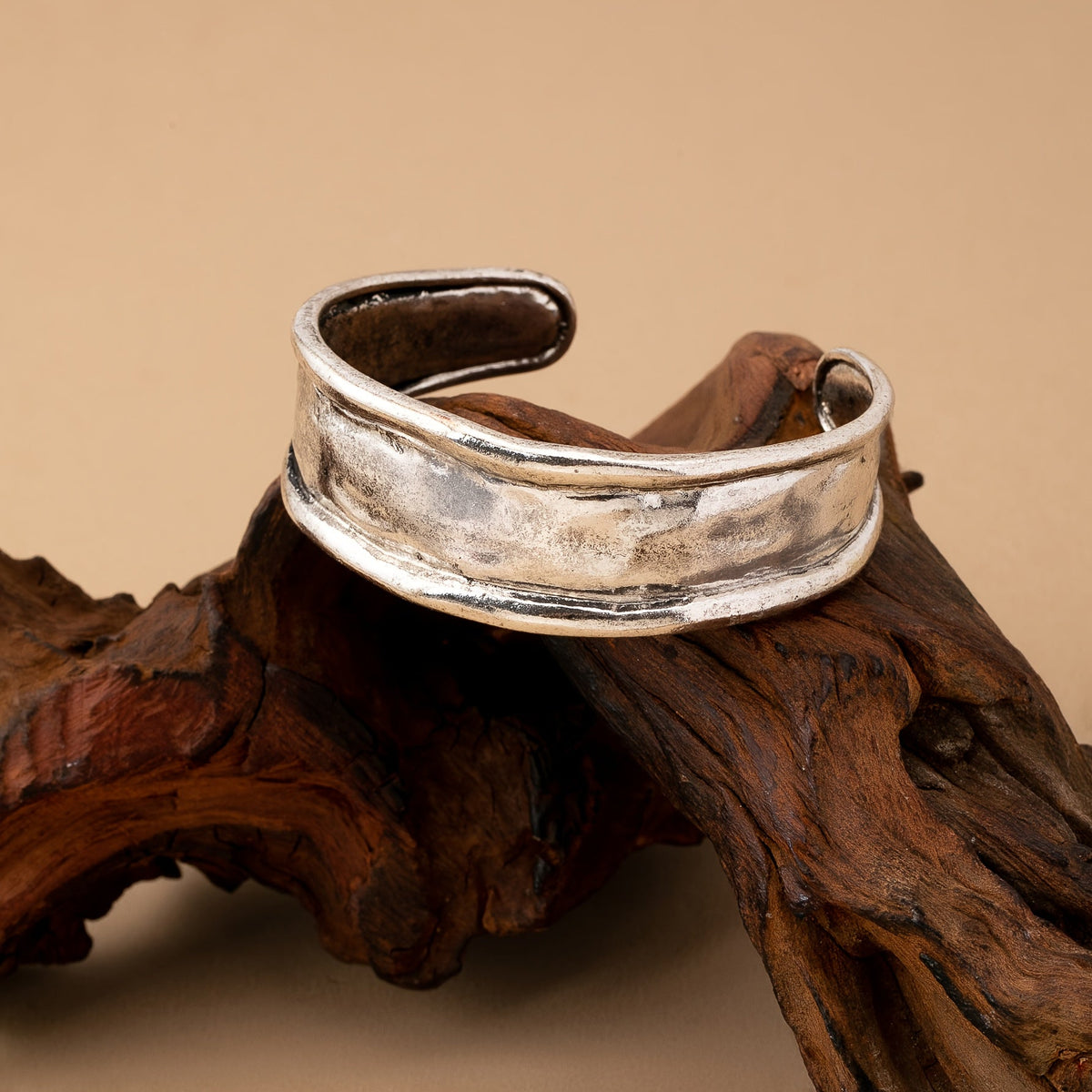 Rhonda - Textured Wide Open Cuff