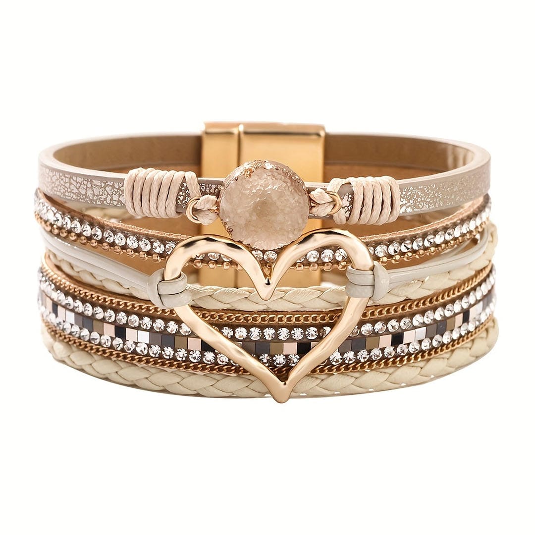 Marilyn - Layered Cord Heart Bracelet