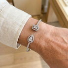 Elvira - Two Stone Open Cuff Bracelet