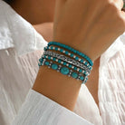 Cassandra - Turquoise Blue Bead Bracelet Set