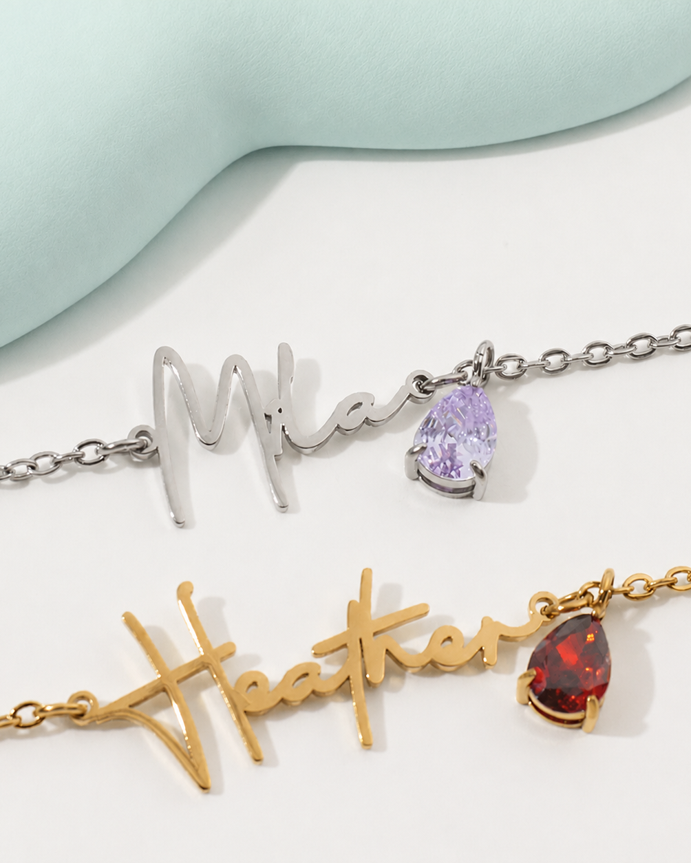 Mia - Name Necklace with Birthstone