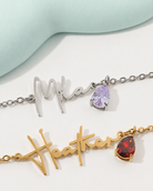 Mia - Name Necklace with Birthstone