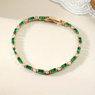 Matilda - Green Stone Gold Bracelet