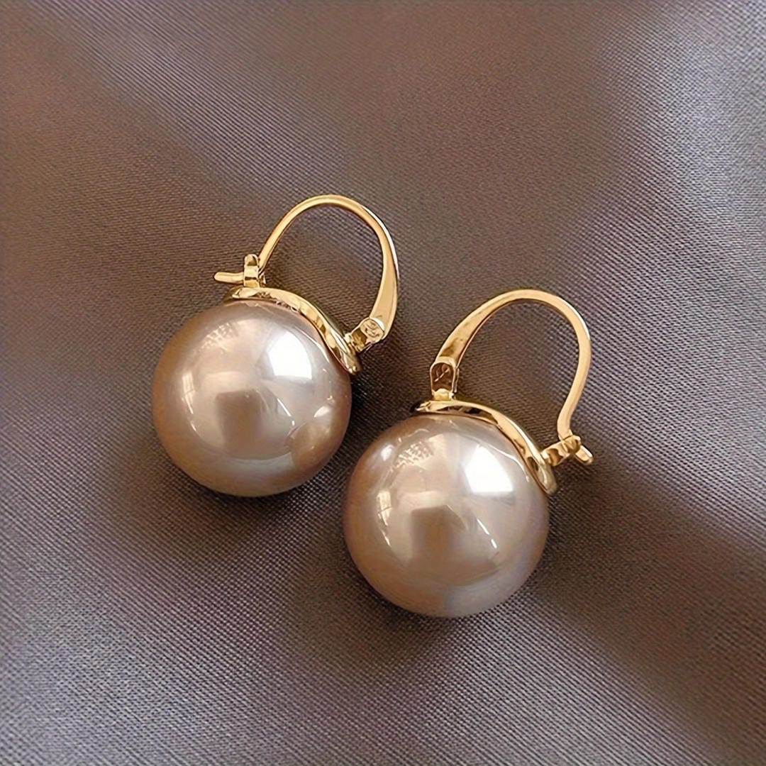 Jean - Faux Pearl Hook Earrings