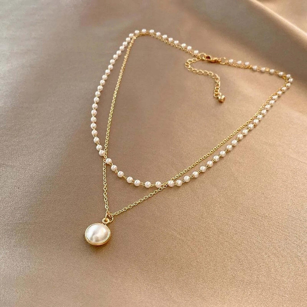 Beverly - Two Strand Pearl Style Necklace