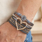 Marilyn - Layered Cord Heart Bracelet