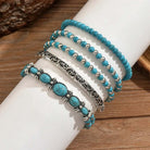 Cassandra - Turquoise Blue Bead Bracelet Set