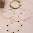 Heidi - Green Stone Bracelet Set