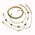 Heidi - Green Stone Bracelet Set