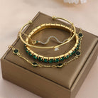 Heidi - Green Stone Bracelet Set