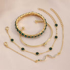Heidi - Green Stone Bracelet Set