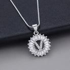 Joyce - Round Initial Pendant Necklace