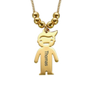 Caitlin - Mom Necklace with Engraved Kid Charms