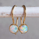 Natalie - White Stone Gold Earrings
