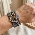 Marilyn - Layered Cord Heart Bracelet