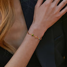 Helen - Rainbow Heart Stone Bracelet