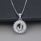 Joyce - Round Initial Pendant Necklace