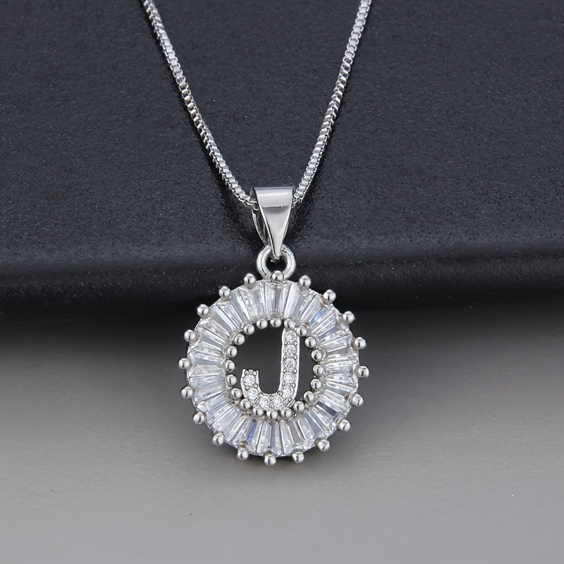 Joyce - Round Initial Pendant Necklace