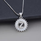 Joyce - Round Initial Pendant Necklace