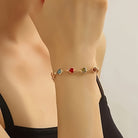 Helen - Rainbow Heart Stone Bracelet
