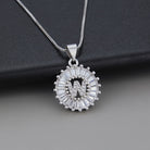 Joyce - Round Initial Pendant Necklace