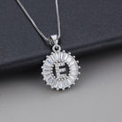 Joyce - Round Initial Pendant Necklace