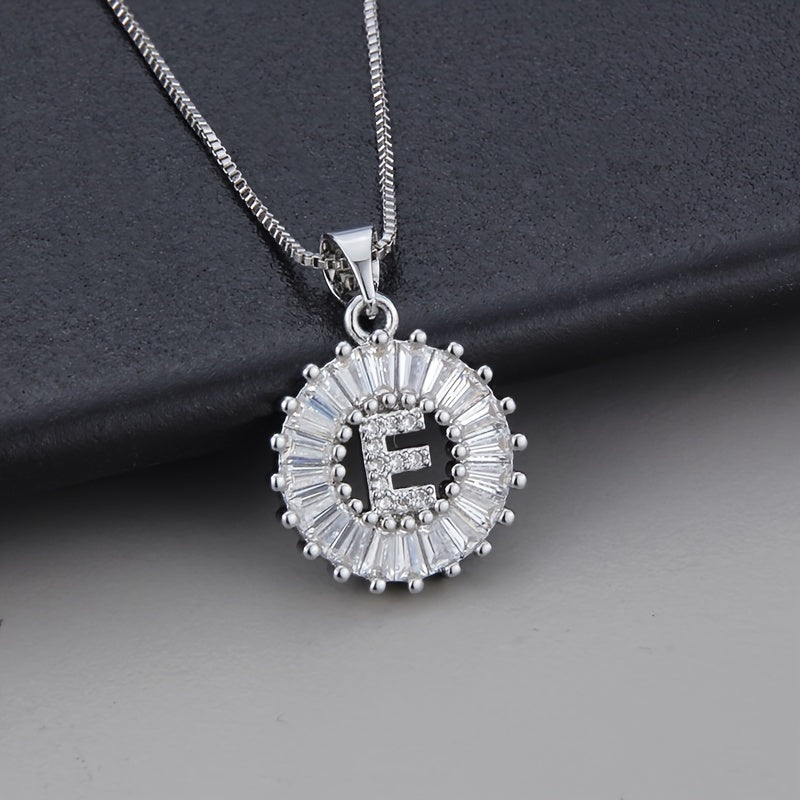 Joyce - Round Initial Pendant Necklace