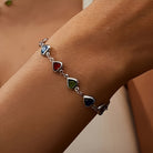 Helen - Rainbow Heart Stone Bracelet