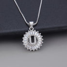 Joyce - Round Initial Pendant Necklace