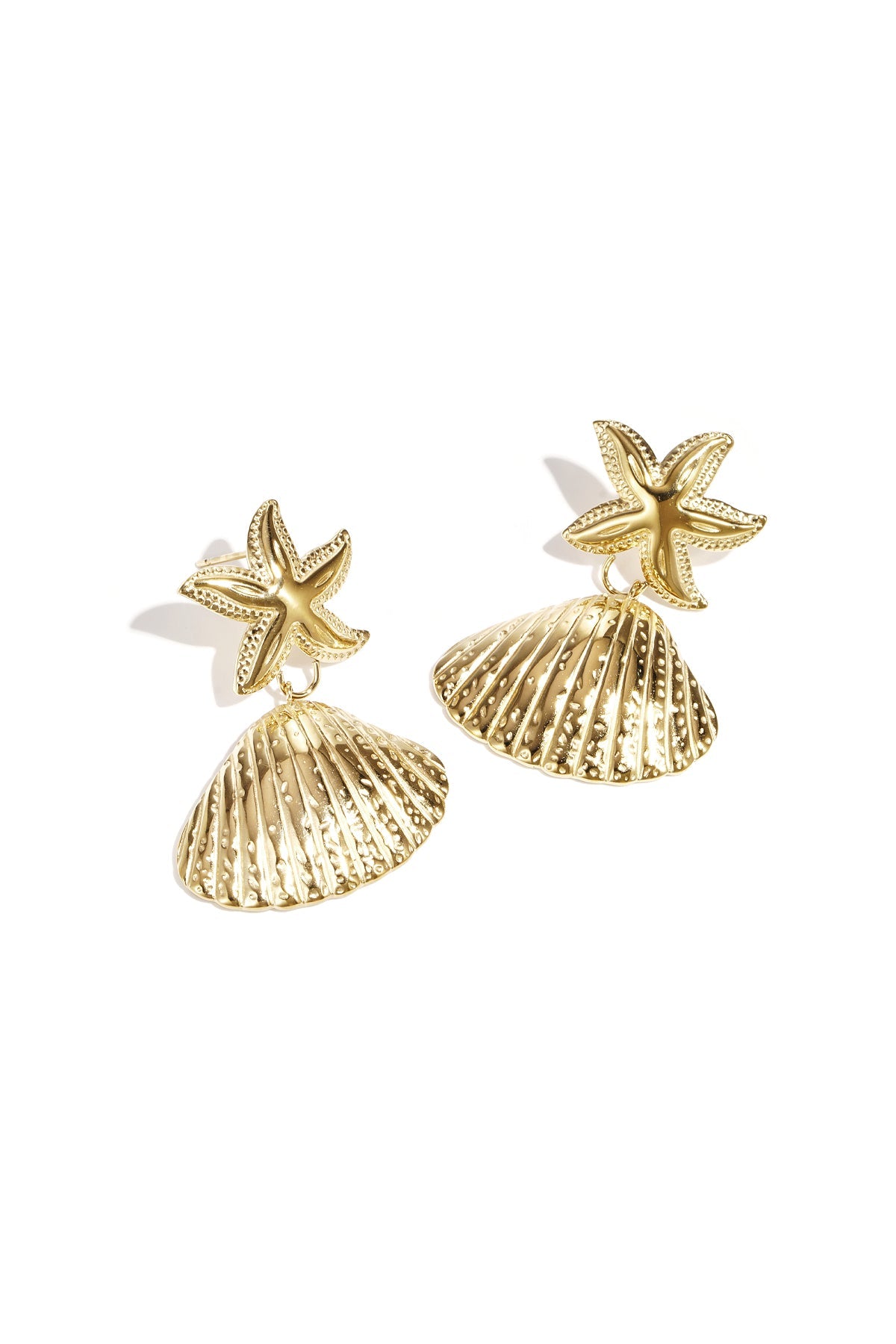 Brooke - Starfish and Shell Stud Earrings