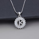 Joyce - Round Initial Pendant Necklace