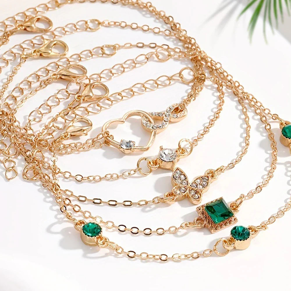 Roxanne - Five Piece Charm Bracelet Set