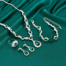 Lara - Teardrop Stone Necklace, Earrings and Bracelet Set
