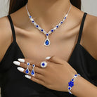Lara - Teardrop Stone Necklace, Earrings and Bracelet Set