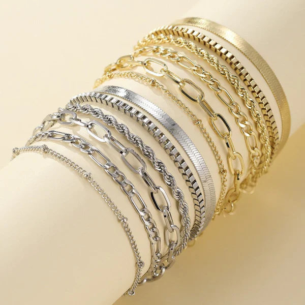 Dawn - Five Piece Chain Bracelet Set