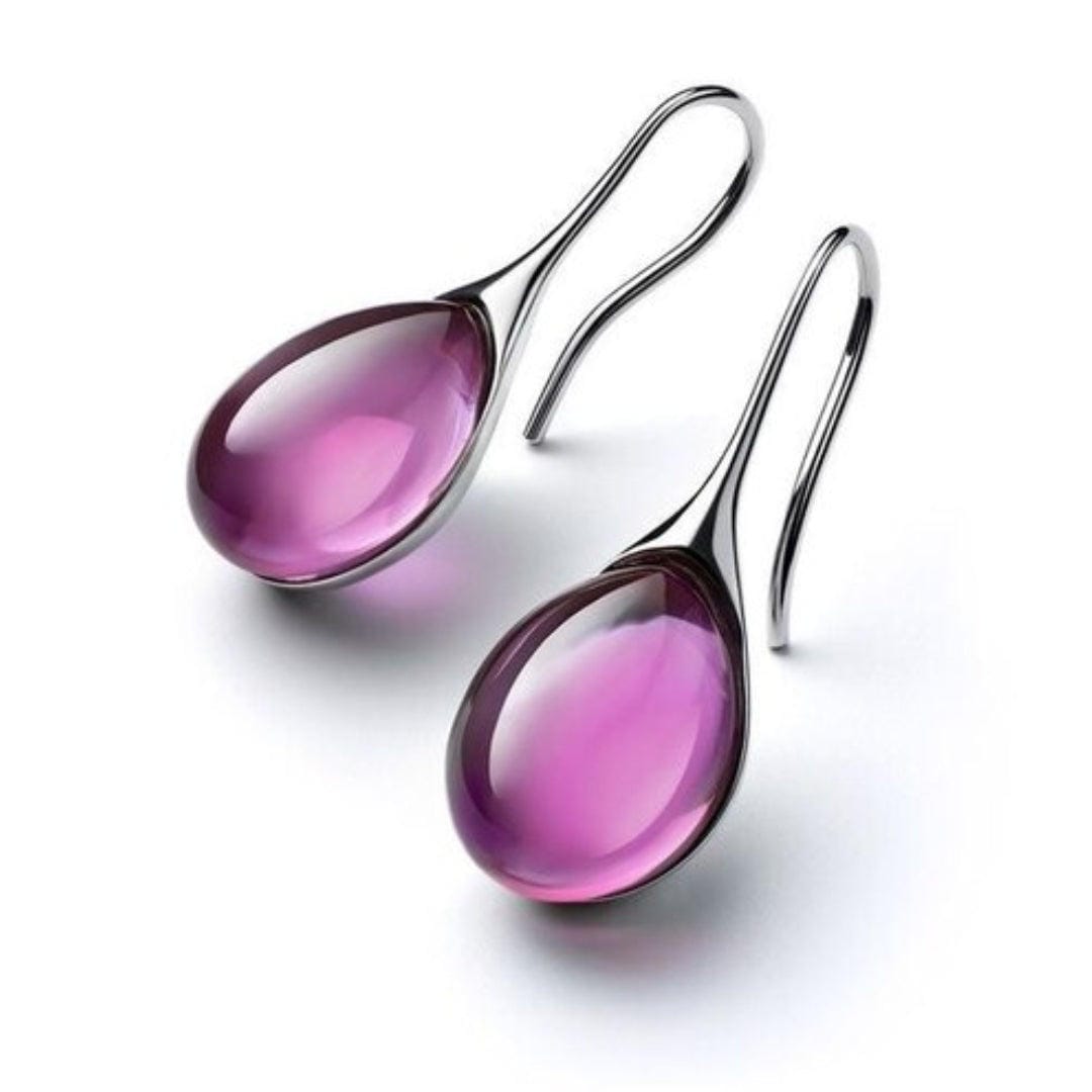 Patricia - Minimalist Stone Drop Earrings