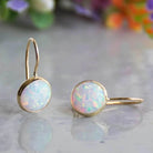 Natalie - White Stone Gold Earrings