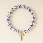 Adrienne - Blue Ceramic Bead Charm Bracelet