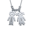 Caitlin - Mom Necklace with Engraved Kid Charms