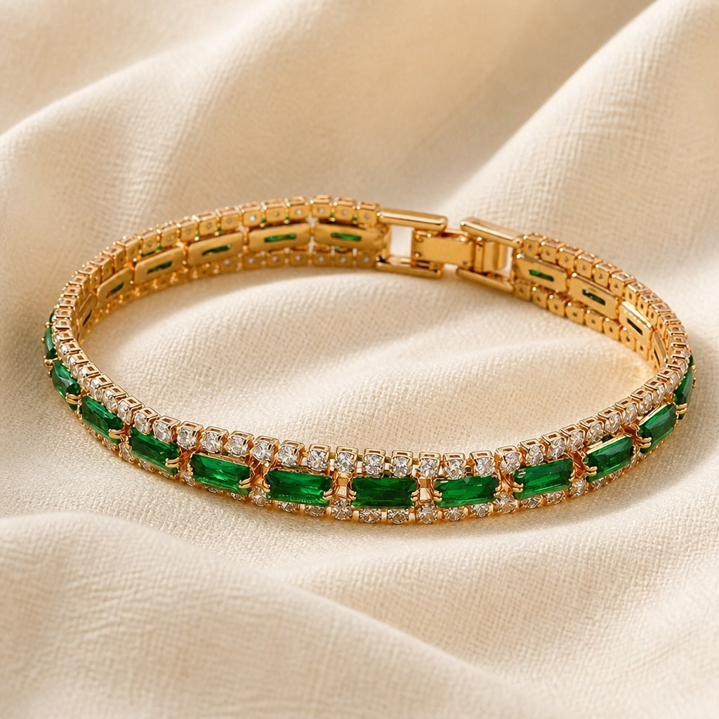 Selena - Green Stone Statement Bracelet