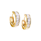 Janice - Gold Pave Hoop Earrings