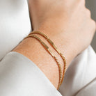 Nicole - Engraved Bar Bracelet with Curb Chain
