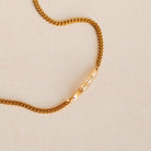 Nicole - Engraved Bar Bracelet with Curb Chain