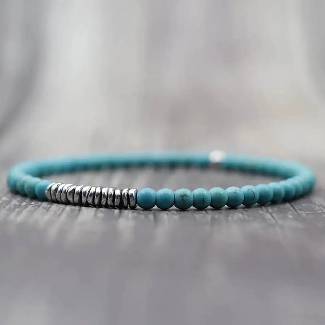 Sonia - Slim Stone Bead Stretch Bracelet