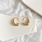 Violet - Oval Hoop Earrings