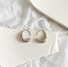 Violet - Oval Hoop Earrings