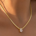 Selma - Teardrop Snake Chain Necklace