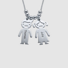 Caitlin - Mom Necklace with Engraved Kid Charms