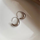 Violet - Oval Hoop Earrings