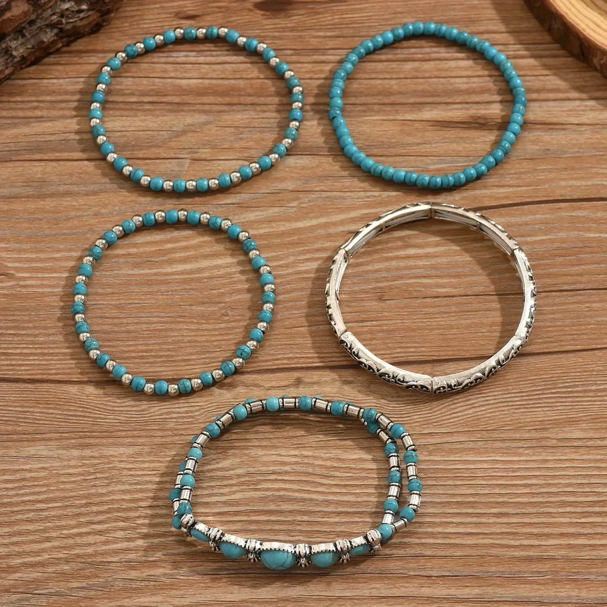 Lavinia - Turquoise Blue Layered Bead Set